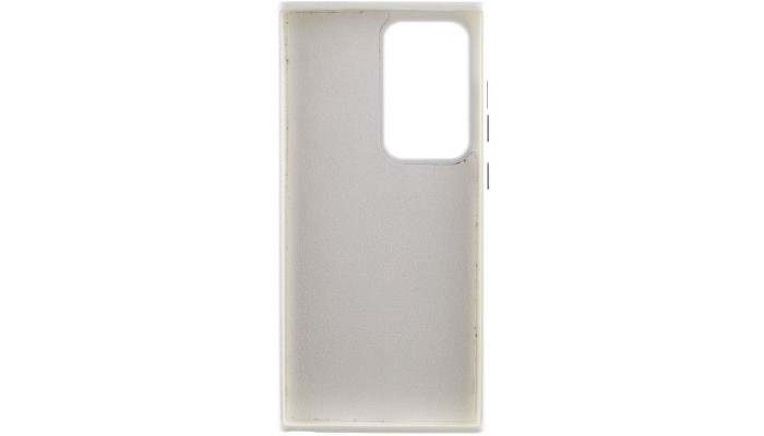Кожаный чехол Bonbon Leather Metal Style для Samsung Galaxy S22 Ultra Белый / White - фото