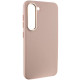 Кожаный чехол Bonbon Leather Metal Style для Samsung Galaxy S22+ Розовый / Light pink - фото