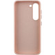 Кожаный чехол Bonbon Leather Metal Style для Samsung Galaxy S22+ Розовый / Light pink - фото