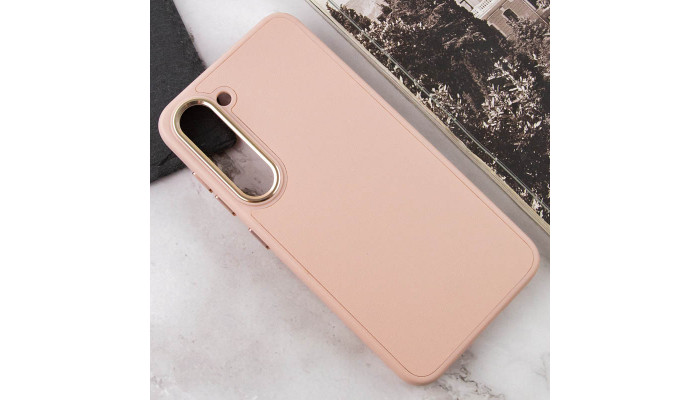 Шкіряний чохол Bonbon Leather Metal Style для Samsung Galaxy S22+ Рожевий / Light pink - фото