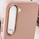 Шкіряний чохол Bonbon Leather Metal Style для Samsung Galaxy S22+ Рожевий / Light pink - фото