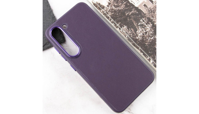 Шкіряний чохол Bonbon Leather Metal Style для Samsung Galaxy S23 Фіолетовий / Dark Purple - фото