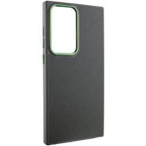 Шкіряний чохол Bonbon Leather Metal Style для Samsung Galaxy S23 Ultra Зелений / Army green