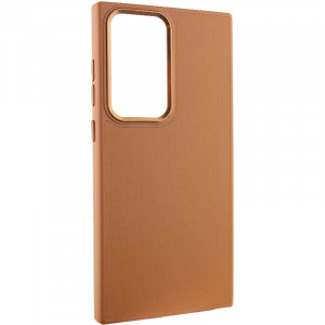 Шкіряний чохол Bonbon Leather Metal Style для Samsung Galaxy S23 Ultra Коричневий / Brown