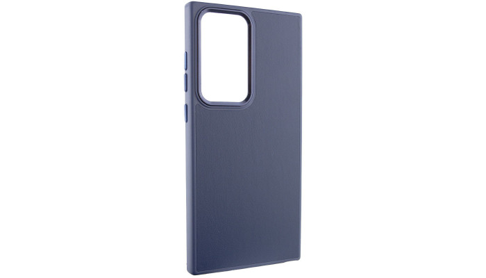 Шкіряний чохол Bonbon Leather Metal Style для Samsung Galaxy S23 Ultra Синій / Navy blue - фото