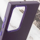 Кожаный чехол Bonbon Leather Metal Style для Samsung Galaxy S23 Ultra Фиолетовый / Dark Purple - фото