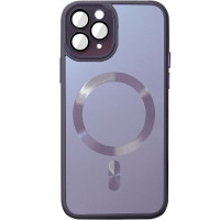 Чехол TPU+Glass Sapphire Midnight with MagSafe для Apple iPhone 11 Pro Max (6.5