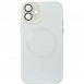 Чохол TPU+Glass Sapphire Midnight with MagSafe для Apple iPhone 12 (6.1") Білий / White