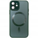 Чохол TPU+Glass Sapphire Midnight with MagSafe для Apple iPhone 12 (6.1") Зелений / Forest green