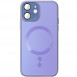 Чохол TPU+Glass Sapphire Midnight with MagSafe для Apple iPhone 12 (6.1") Бузковий / Dasheen