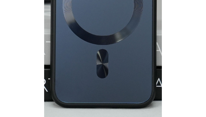 Чехол TPU+Glass Sapphire Midnight with MagSafe для Apple iPhone 12 (6.1