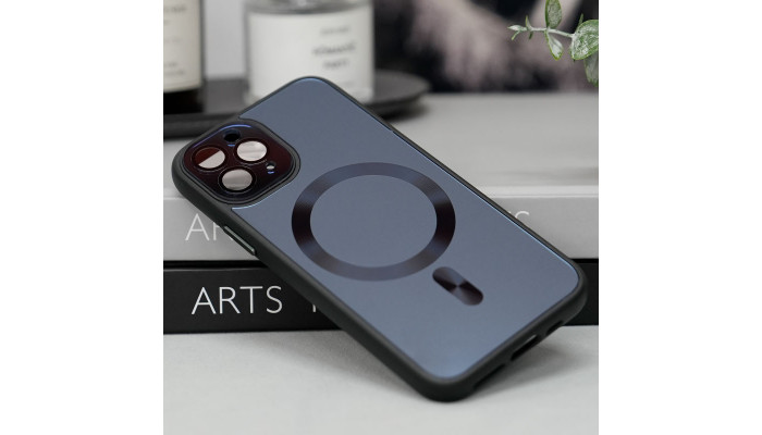 Чехол TPU+Glass Sapphire Midnight with MagSafe для Apple iPhone 13 Pro Max (6.7