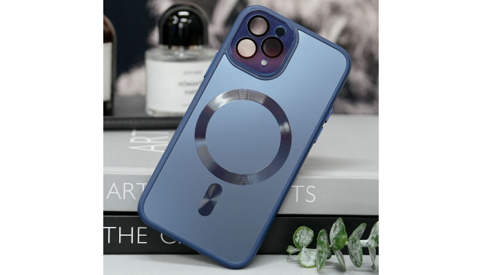 Чехол TPU+Glass Sapphire Midnight with MagSafe для Apple iPhone 13 Pro (6.1