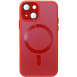 Чохол TPU+Glass Sapphire Midnight with MagSafe для Apple iPhone 13 (6.1") Червоний / Red