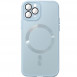 Чехол TPU+Glass Sapphire Midnight with MagSafe для Apple iPhone 14 Pro Max (6.7") Голубой / Blue