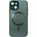 Чохол TPU+Glass Sapphire Midnight with MagSafe для Apple iPhone 14 (6.1") Зелений / Forest green