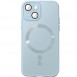 Чехол TPU+Glass Sapphire Midnight with MagSafe для Apple iPhone 15 (6.1") Голубой / Blue