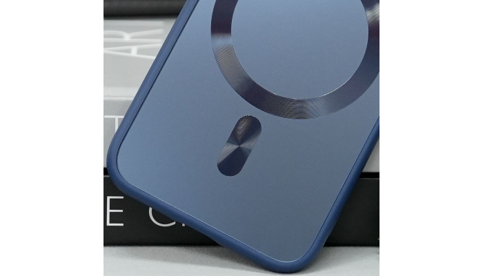 Чехол TPU+Glass Sapphire Midnight with MagSafe для Apple iPhone 15 (6.1