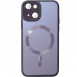 Чохол TPU+Glass Sapphire Midnight with MagSafe для Apple iPhone 15 (6.1") Фіолетовий / Deep Purple