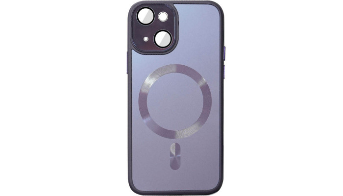 Чехол TPU+Glass Sapphire Midnight with MagSafe для Apple iPhone 15 Plus (6.7