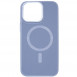 Кожаный чехол Bonbon Leather Metal Style with MagSafe для Apple iPhone 11 (6.1") Голубой / Mist blue