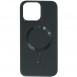 Кожаный чехол Bonbon Leather Metal Style with MagSafe для Apple iPhone 13 Pro Max (6.7") Черный / Black