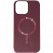 Шкіряний чохол Bonbon Leather Metal Style with MagSafe для Apple iPhone 15 Plus (6.7") Бордовий / Plum