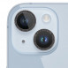 Защитное стекло Metal Sparkles на камеру (в упак.) для Apple iPhone 15 (6.1") / 15 Plus (6.7") Черный / Midnight