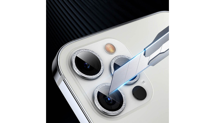 Захисне скло Metal Sparkles на камеру (в упак.) для Apple iPhone 15 Pro (6.1