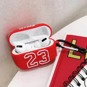 Силиконовый футляр Brand для наушников AirPods 3 + карабин Jordan Red