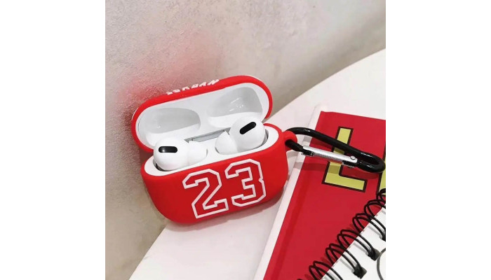 Силіконовий футляр Brand для навушників AirPods 3 + карабін Jordan Red - фото