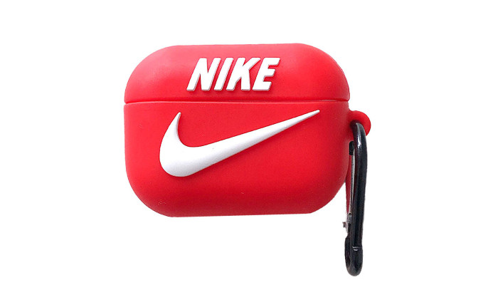 Силиконовый футляр Brand для наушников AirPods 3 + карабин Nike Red - фото
