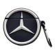 Силиконовый футляр Brand для наушников AirPods 1/2 + карабин Mercedes - фото