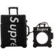 Силиконовый футляр Brand для наушников AirPods 1/2 + кольцо Supreme black - фото