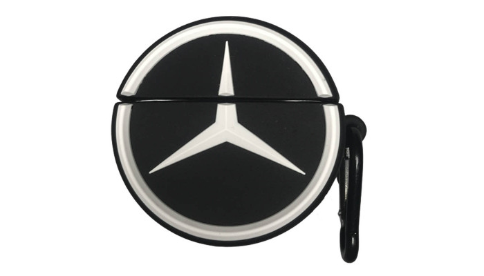 Силиконовый футляр Brand для наушников AirPods Pro + карабин Mercedes - фото