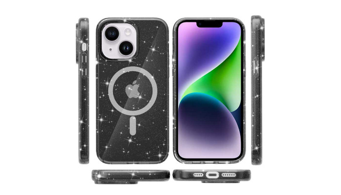 Чохол TPU Galaxy Sparkle (MagFit) для Apple iPhone 13 / 14 (6.1