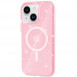 Чехол TPU Galaxy Sparkle (MagFit) для Apple iPhone 13 / 14 (6.1") Pink+Glitter