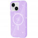 Чохол TPU Galaxy Sparkle (MagFit) для Apple iPhone 15 (6.1") Purple+Glitter