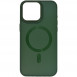 Чохол TPU+Glass Sapphire Midnight Open Camera with MagSafe для Apple iPhone 15 (6.1") Зелений / Forest green