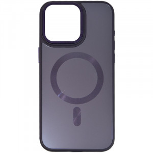 Чехол TPU+Glass Sapphire Midnight Open Camera with MagSafe для Apple iPhone 15 (6.1