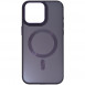 Чохол TPU+Glass Sapphire Midnight Open Camera with MagSafe для Apple iPhone 15 (6.1") Фіолетовий / Deep Purple