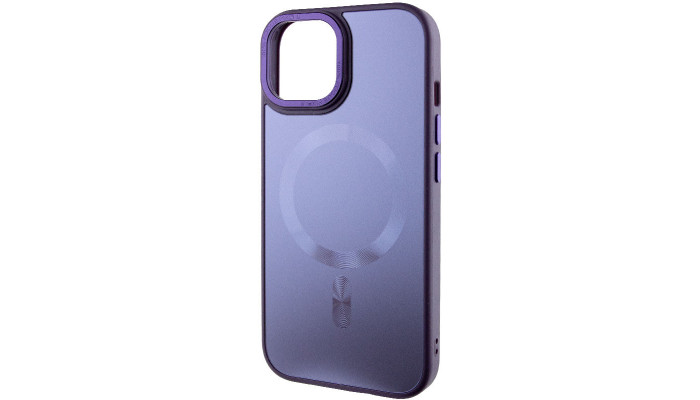 Чехол TPU+Glass Sapphire Midnight Open Camera with MagSafe для Apple iPhone 15 (6.1