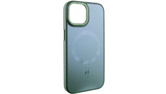 Чехол TPU+Glass Sapphire Midnight Open Camera with MagSafe для Apple iPhone 15 Plus (6.7