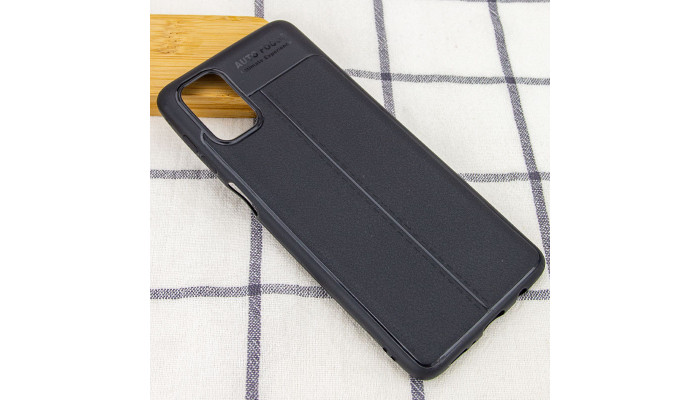 TPU чохол фактурний (з імітацією шкіри) для Samsung Galaxy M51 Чорний - фото
