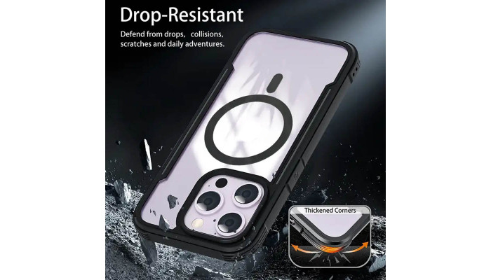 TPU+PC чехол Defense Clear with MagSafe для Apple iPhone 15 Pro Max (6.7