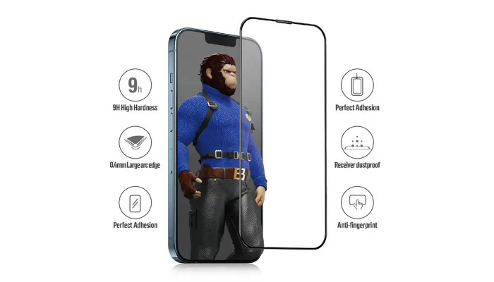 Защитное 2.5D стекло Blueo Corning Gorilla Glass для Apple iPhone 14 Pro (6.1