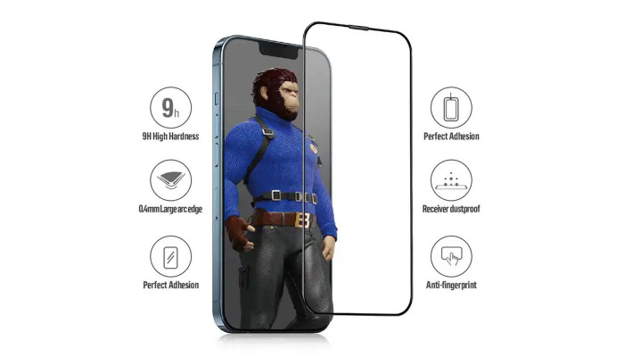 Защитное 2.5D стекло Blueo Corning Gorilla Glass для Apple iPhone 15 Pro Max (6.7