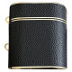 Шкіряний футляр Suitcase для навушників AirPods 1/2 Black - фото