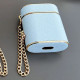 Шкіряний футляр Suitcase для навушників AirPods 1/2 Blue - фото