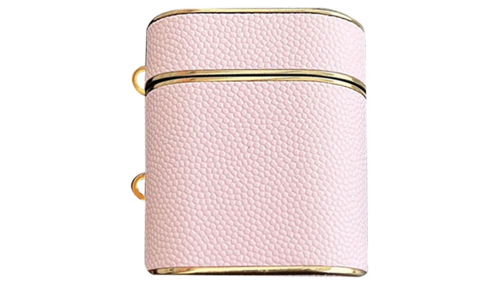 Кожаный футляр Suitcase для наушников AirPods 1/2 Pink - фото